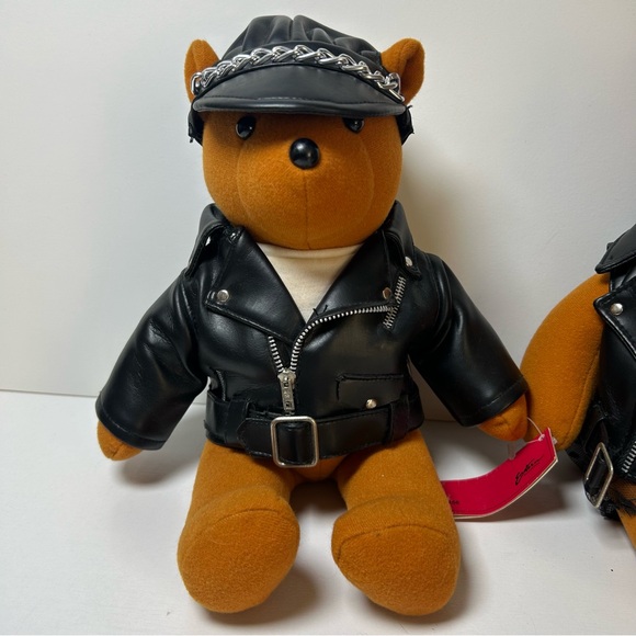 Motorcycle Ted Teddy Couple Eastern Accessories Toots Bears Biker Plush Vintage - Picture 2 of 7